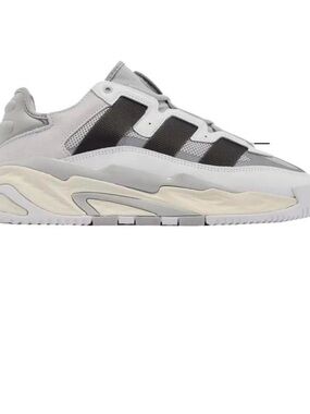 adidas Men’s Low-Top Sneakers in Light Gray, White and Black